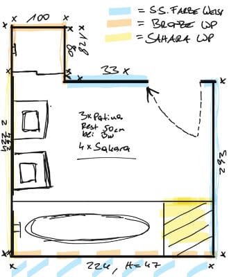 Bild zeigt Badezimmerentwurf
